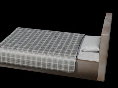bed low poly Free 3D model