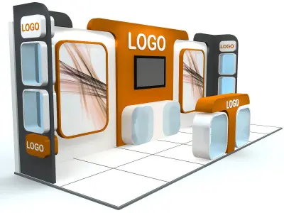 Exhibition Stand - ST0013 3D model