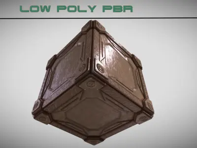 Sci-Fi Crate Low-poly 3D model