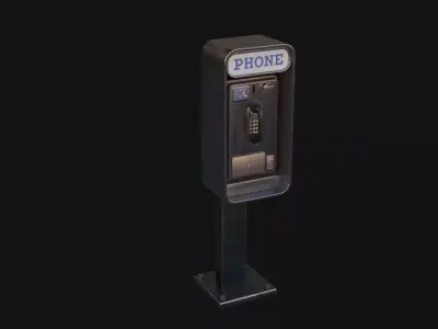 PayPhone Subway 3D Model Low-poly 3D model