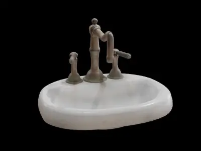 Old Sink Low-poly 3D model