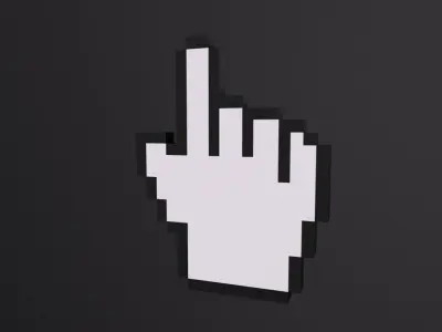 Cursor Hand 3D Model Low-poly 3D model