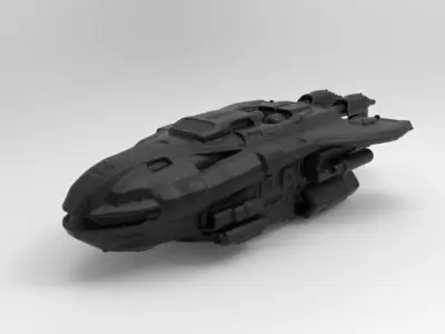 sci-fi spaceship 3D print model