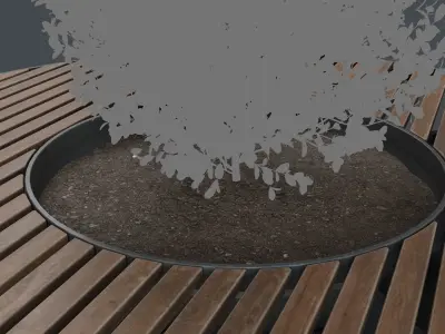 Modern Outdoor Bench 102 PBR Game Ready Low-poly 3D model