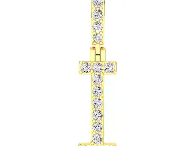 Alphabet I-letter single row pendant 3D print model
