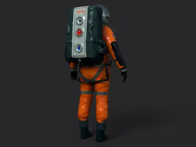 Astronaut Low-poly 3D model order
