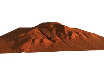 desert terrain pack Low-poly 3D model