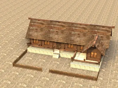 Medieval house sixteen 8 Low-poly 3D model