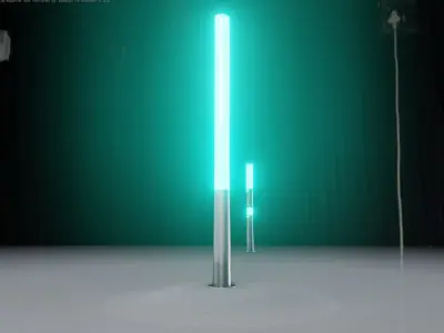 Low-Poly Basic Light Column 13 - Street Light Set-9 Low-poly 3D model