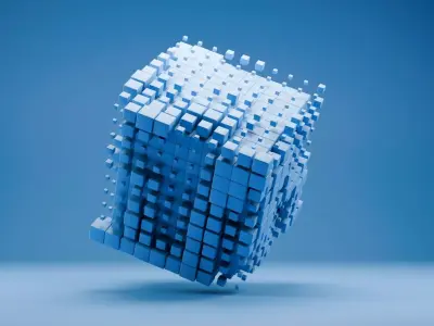 Sci-Fi Abstract Cube Animation Low-poly 3D model
