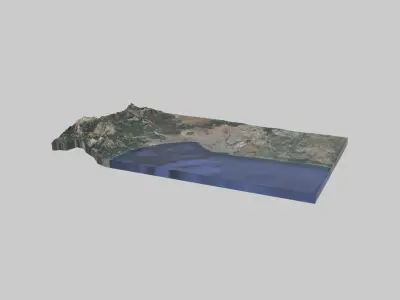 Antalya City Low-poly 3D model