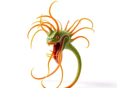 Vibrant Alien Creature model pack Low-poly 3D model