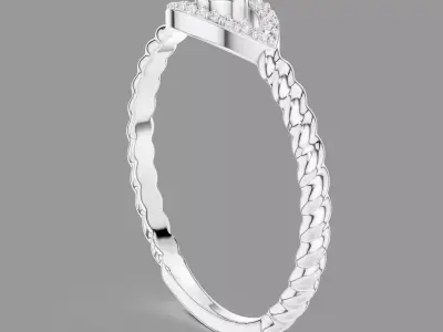 Evil Eye Light Diamond Ring  3D print model