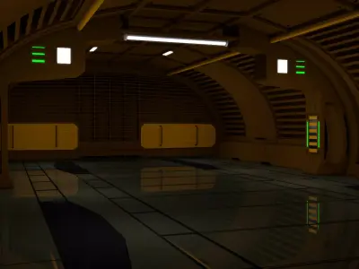 Sci Fi Interior 3D model 44