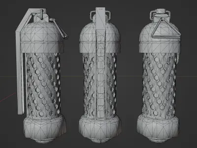 Scifi Futuristic Stun Grenade Game Ready Low-poly 3D model