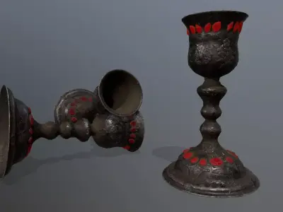 Chalice 7 goblet Low-poly 3D model