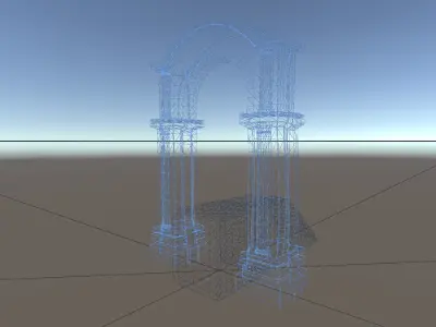 Stone Gate Low-poly 3D model purchase
