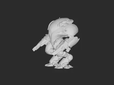 Armored Sci-Fi Combat Exosuit 3D model