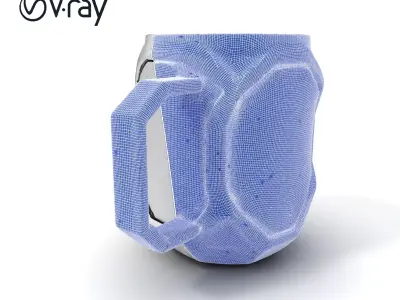 Futuristic Geometric Mug D Model Pack Low-poly 3D model