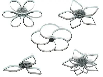 Modern ceiling lamp collection 3D Model Pack