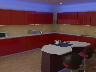 Kitchen The Red Moon 3D model