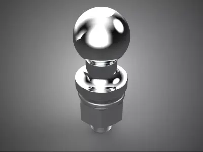 STANDARD HITCH BALL JOINT TOW TOWING MOUNT TRAILER CART TROLLEY 3D model
