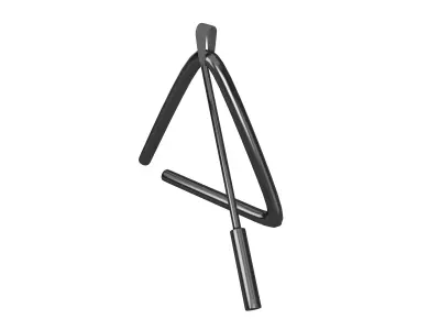 Musical Triangle v1 003 Low-poly 3D model