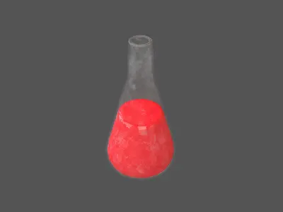 Laboratory Bottle v2 003 Low-poly 3D model