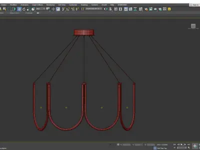 U Shaped Metal Suspended Lighting Low-poly 3D model