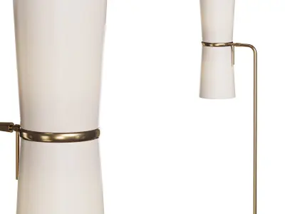 Antique Brass Floor Lamp Andrew Martin Clarkson 3D model