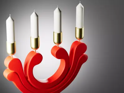 Christmas candle holder 3D model purchase