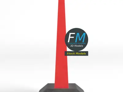 Flexible road delineator 3D model