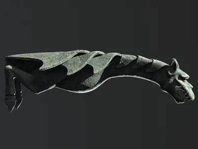 Waterspout Gargoyle Fell Mount Low-poly 3D model