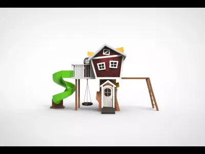 Hobbit Playground Low-poly 3D model