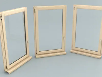 laos uPVC Window Low-poly 3D model
