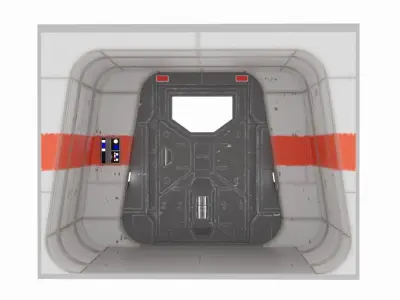 Rogue One - Profundities Hallway - Book Case set 1-12 scale 3D print model