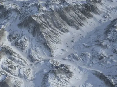 snow land 03 Low-poly 3D model