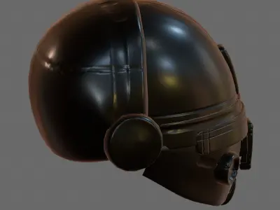Gas mask helmet 3d model scifi Low-poly  Low-poly 3D model 192
