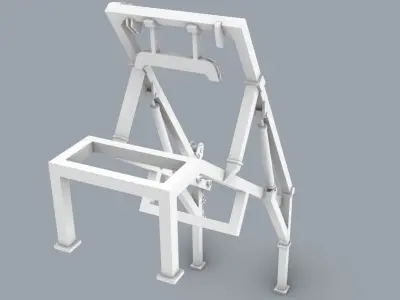 Lifeboat Free Fall Ramp Low-poly 3D model