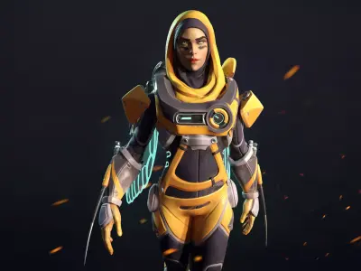 Bumble Bree - Stylized PBR Character Low-poly 3D model