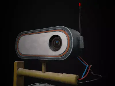 Robot on one wheel 3D model