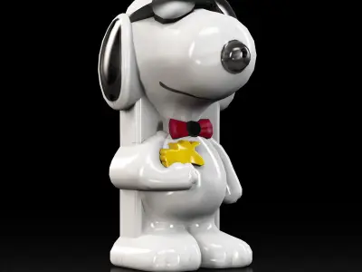 BB-mobile Dog cellphone Low-poly 3D model