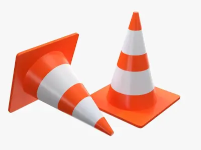 Traffic cones 3D model