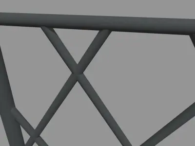 Fence 03 Low-poly 3D model