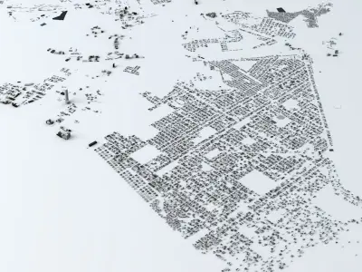 Karachi Streets and Buildings 3D model