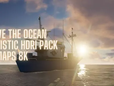 Above the ocean and cloud HDRI pack  for realistic 3d Half Price 3D model