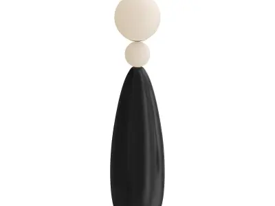 Floor lamp made of alternating black and luminous balls  3D model
