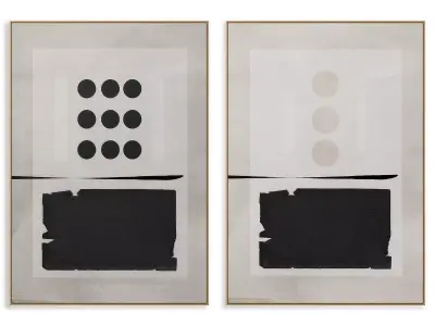 Abstract Painting Frame set 3D model 490
