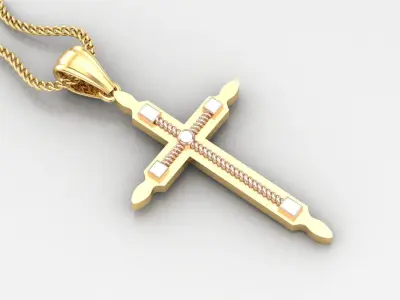 Cross Light Gold 4CP071 3DM STL 3D print model
