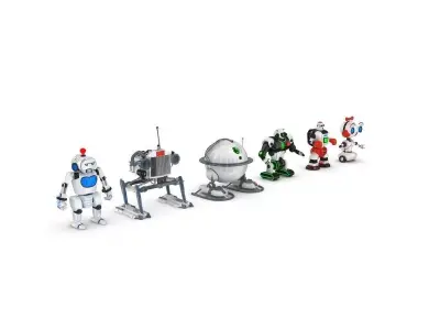 Funny Robots Pack 2 3D model
